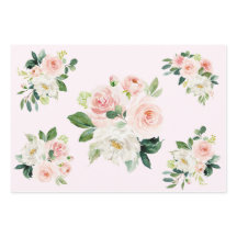 Elegante rosa Blume Bouquets Wrapping Paper Sheets