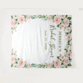 Elegante Rosa Blume Brautparty Hintergrund Wandteppich (Vorderseite (Horizontal))