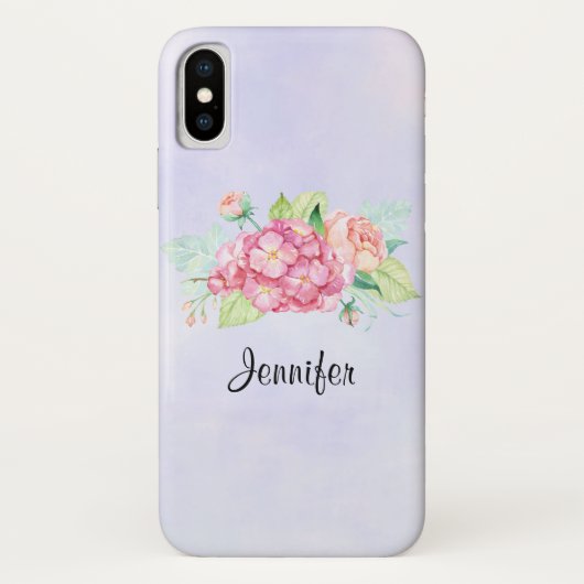 Elegante Rosa Blume Case-Mate iPhone Hülle (Rückseite)