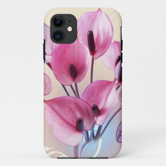 Elegante rosa Blume Case-Mate iPhone Hülle (Rückseite)