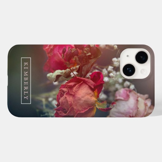Elegante rosa Blume Custom iPhone Case (Rückseite (Horizontal))