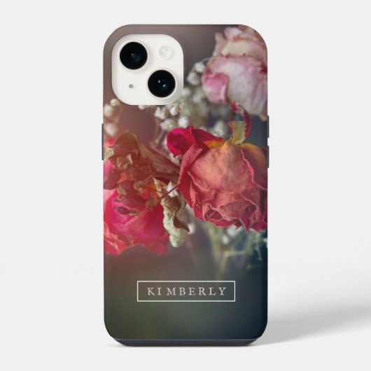 Elegante rosa Blume Custom iPhone Case Hülle (Rückseite)