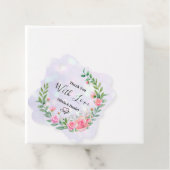 Elegante Rosa Blume Danke für Ihre Hochzeit Geschenkanhänger (Beispiel)