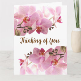 Elegante rosa Blume denken Sie an Ihre Faltkarte Dankeskarte