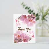 Elegante rosa Blume Flat Danke Sympathy Card (Stehend Vorderseite)