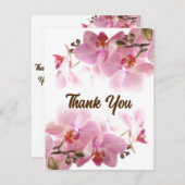 Elegante rosa Blume Flat Danke Sympathy Card (Vorne/Hinten)