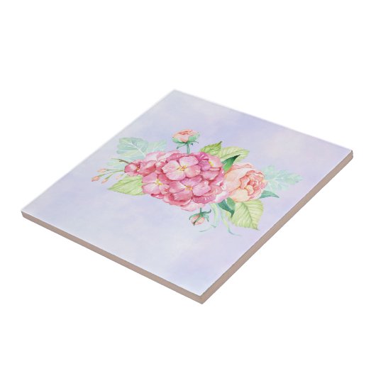 Elegante Rosa Blume Fliese (Seite)