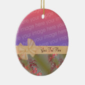 Elegante Rosa Blume Foto Keramikornament (Rechts)