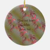 Elegante Rosa Blume Foto Keramikornament (Hinten)