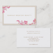 Elegante Rosa Blume Frische Pasta machen Visitenkarte (Vorne/Hinten)