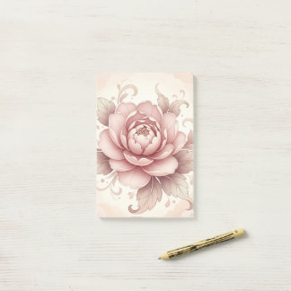 Elegante rosa Blume -- Frühlingsblumen Post-it Klebezettel