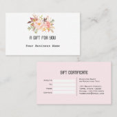 Elegante Rosa Blume für Wasserfarben Treuekarte (Vorne/Hinten)