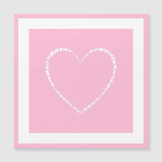 Elegante rosa Blume, Gerahmte Valentinerkarte Magnetkarte