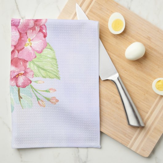 Elegante Rosa Blume Geschirrtuch (Viertel Falte)