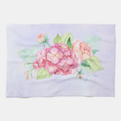 Elegante Rosa Blume Geschirrtuch (Horizontal)