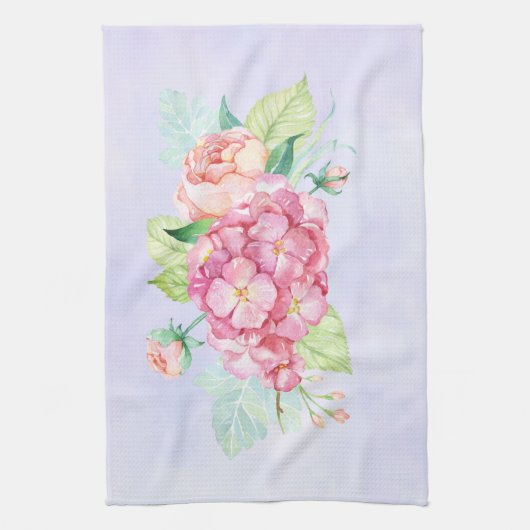 Elegante Rosa Blume Geschirrtuch (Vertikal)