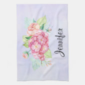 Elegante Rosa Blume Geschirrtuch (Vertikal)