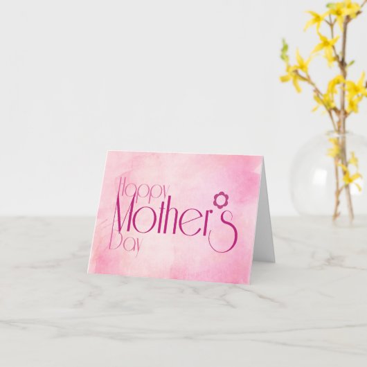 Elegante Rosa Blume Glückwunschkarte für Mutter Karte (Gelbe Blume)