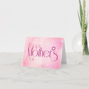 Elegante Rosa Blume Glückwunschkarte für Mutter Karte