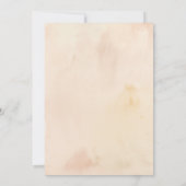 Elegante Rosa Blume & Grüne Babydusche Einladung (Rückseite)