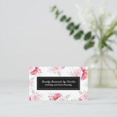 Elegante rosa Blume kaufen Visitenkarte (Stehend Vorderseite)