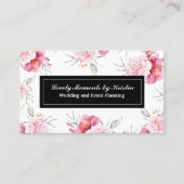 Elegante rosa Blume kaufen Visitenkarte (Vorderseite)