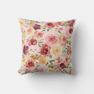 Elegante Rosa Blume Kissen