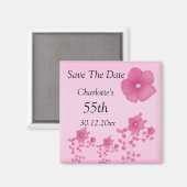 Elegante rosa Blume mit Diamanten Magnet (Vorderseite/Rückseite)
