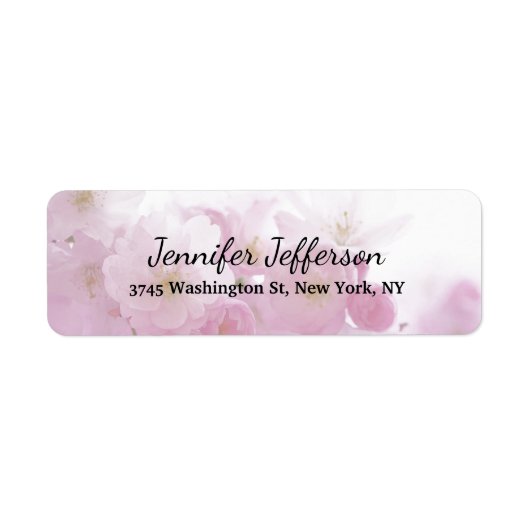 Elegante rosa Blume Moderne Handschrift Schlicht (Vorne)