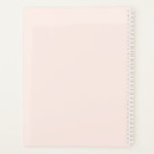 Elegante, rosa Blume | Monogramm Planer (Rückseite)