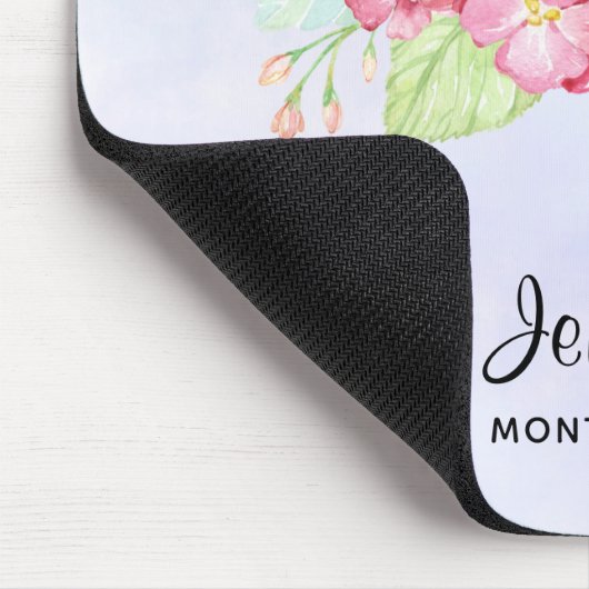 Elegante Rosa Blume Mousepad (Ecke)