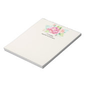Elegante Rosa Blume Notizblock (Rotiert)