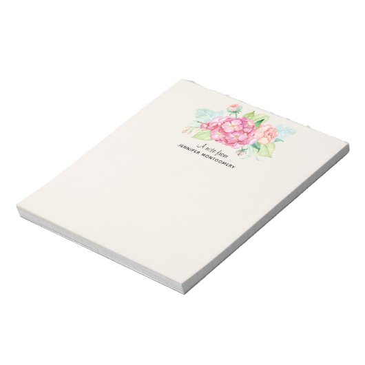 Elegante Rosa Blume Notizblock (Rotiert)