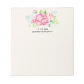 Elegante Rosa Blume Notizblock (Vorderseite)