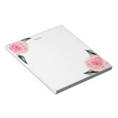Elegante rosa Blume Notizblock (angewinkelt)