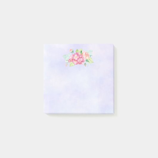 Elegante Rosa Blume Post-it Klebezettel (Vorderseite)