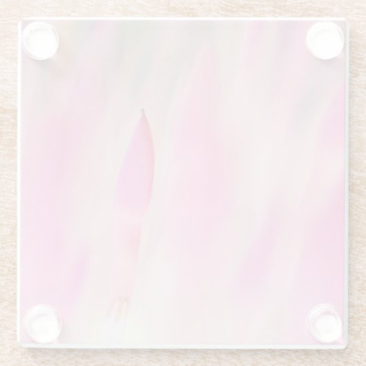 Elegante rosa Blume Print Untersetzer (Rückseite)