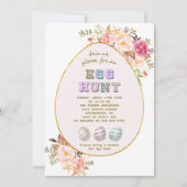 Elegante Rosa Blume Rosa Rosa Ei Einladung (Vorderseite)