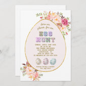 Elegante Rosa Blume Rosa Rosa Ei Einladung (Vorne/Hinten)