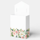 Elegante Rosa Blume Rose Grüne Hochzeit Geschenkschachtel (Geöffnet)