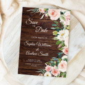 Elegante Rosa Blume Save the Date Karte