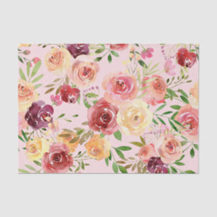 Elegante Rosa Blume Seidenpapier