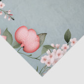 Elegante rosa Blume Spitze Seidenpapier (Ausschnitt)