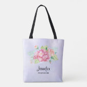 Elegante Rosa Blume Tasche (Rückseite)