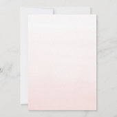 Elegante rosa Blume und grünes Brautparty Einladung (Rückseite)