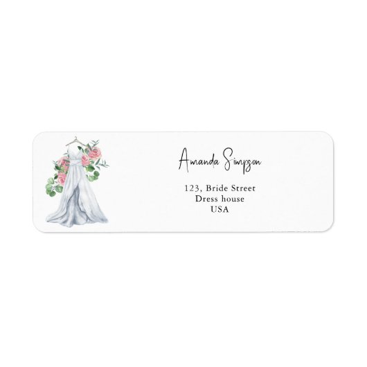 Elegante rosa Blume und Grünpflanzen - Brautparty (Vorne)