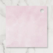 Elegante rosa Blume und Grünpflanzen - Brautparty Geschenkanhänger (Rückseite)