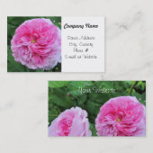 Elegante rosa Blume Visitenkarte (Vorne/Hinten)