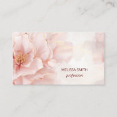 Elegante Rosa Blume Visitenkarte (Vorderseite)