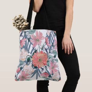 Elegante rosa Blume Wasserfarben Tasche